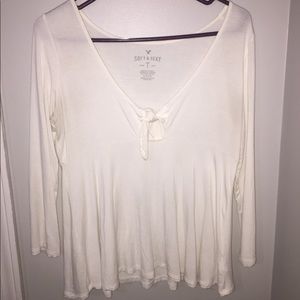 Soft & Sexy front tie blouse